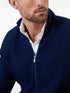 zip-up cotton cardigan